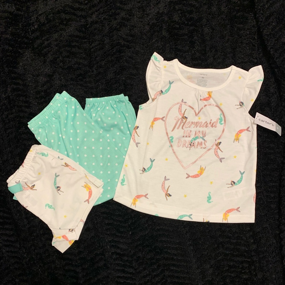 🟣 CARTER’S TODDLER GIRL 3 PIECE PAJAMAS